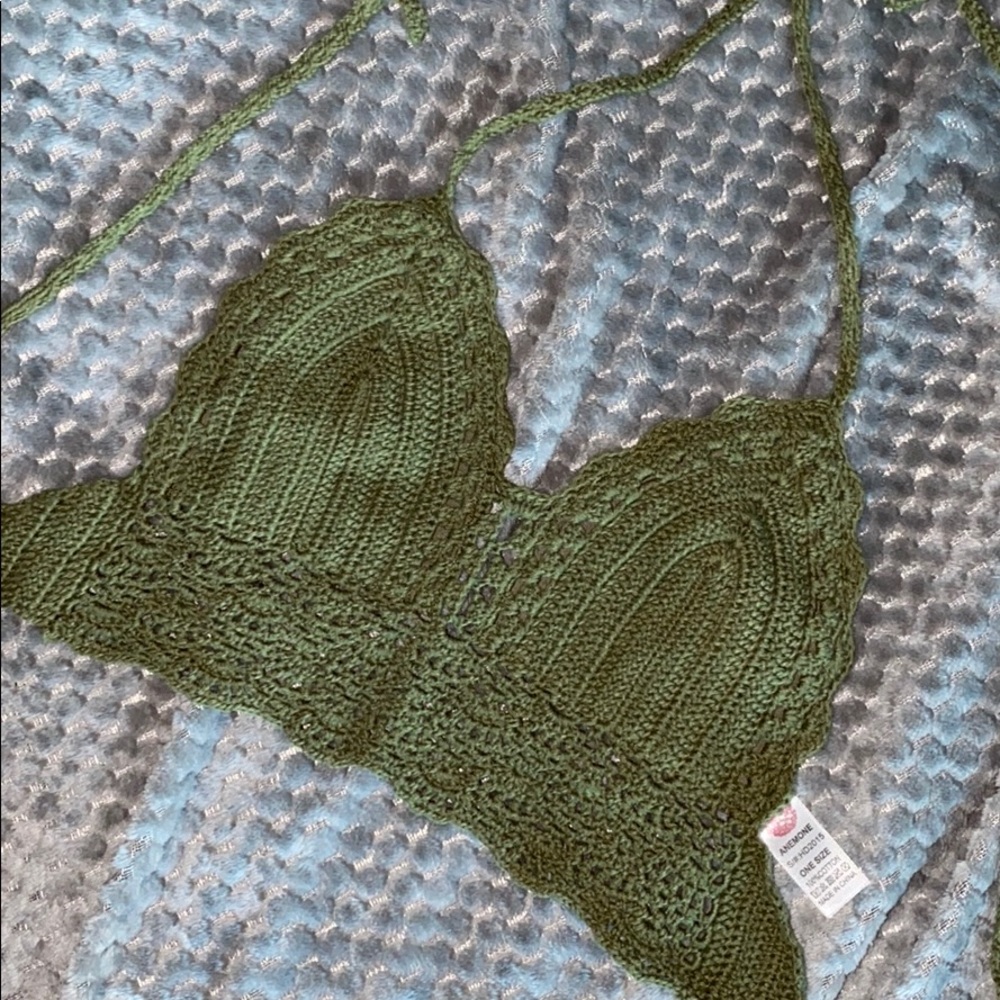 Olive green crotchet bralette!